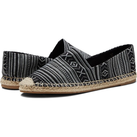 Minnetonka Pam Espadrille Slip On Flats Black White Native Print NWOB Women's 7M - Picture 10 of 15